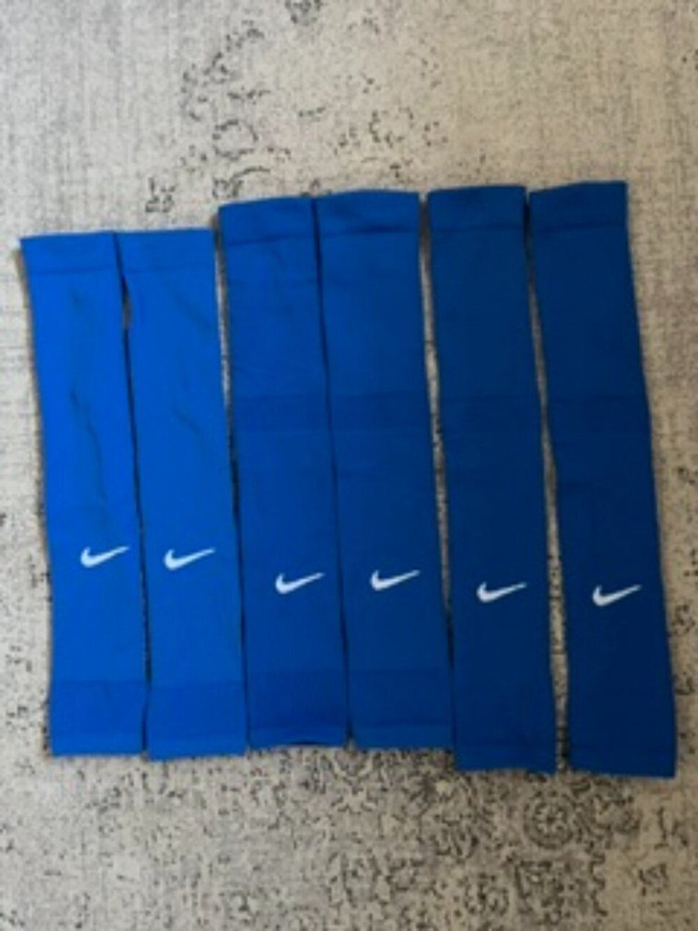 NIKE Blue Soccer Sleeve S/M Bundle x 3